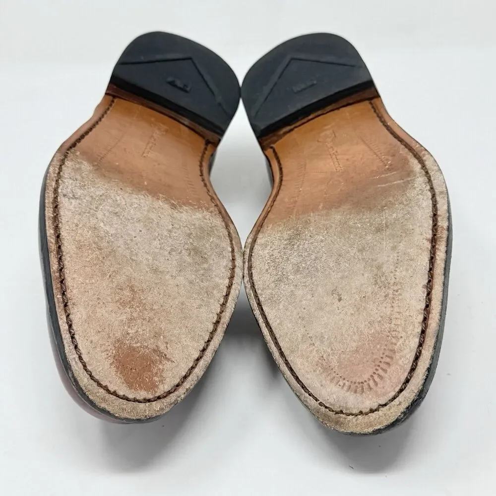 Allen Edmonds Lake Forest Penny Loafers Mens 9.5 D Burgundy Leather Dress Shoes
